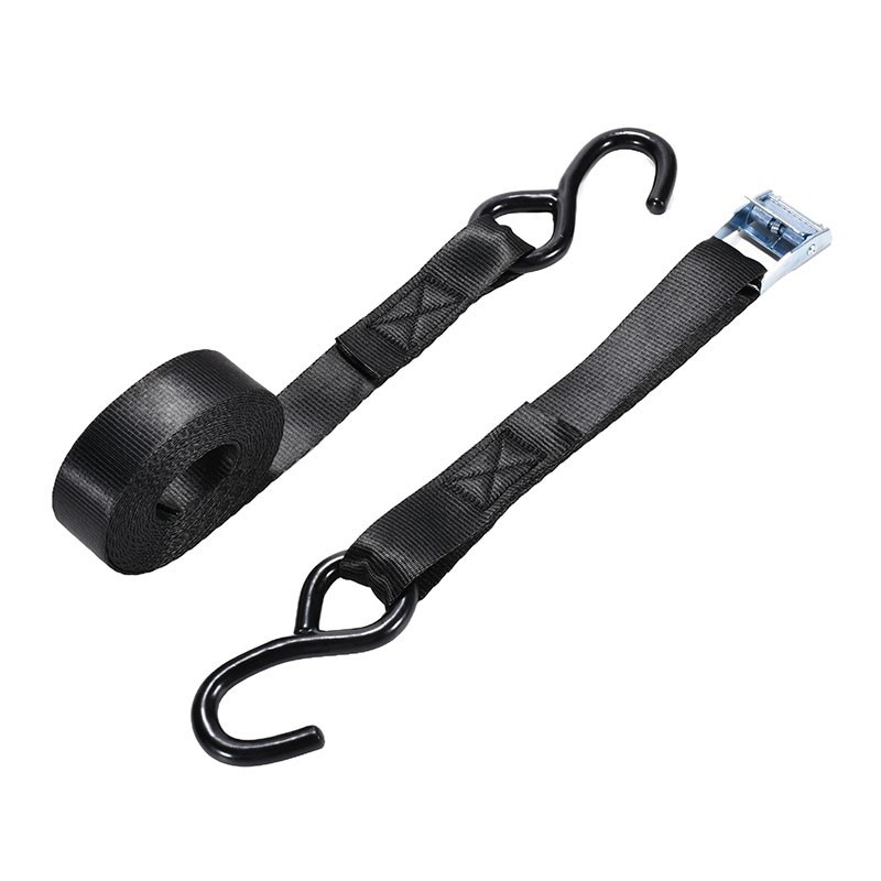 1 Inch Classic Portable Cam Buckle Straps With Rubberized S-hooks