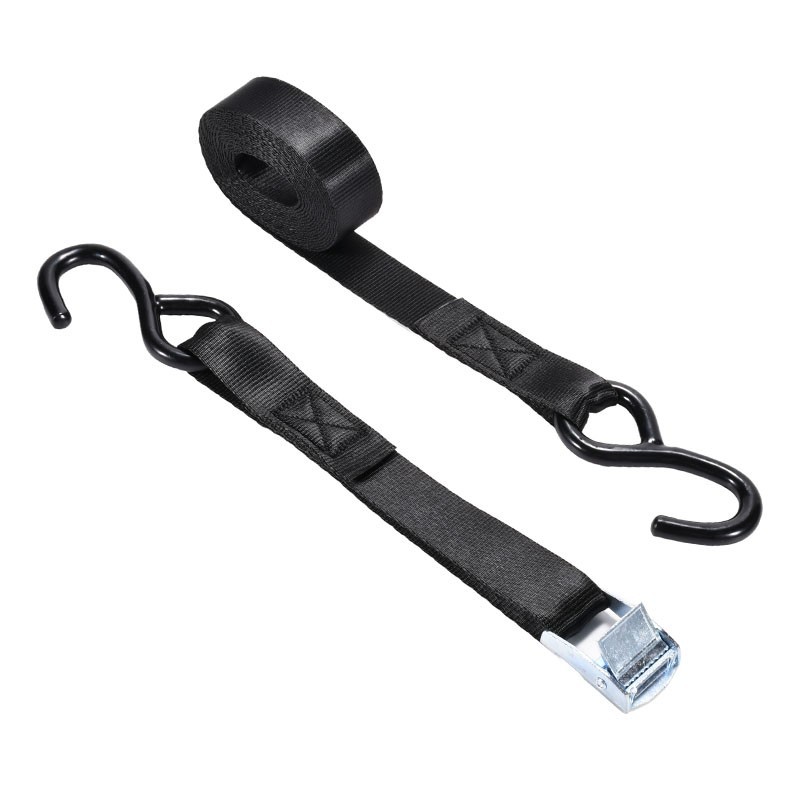 1 Inch Classic Portable Cam Buckle Straps With Rubberized S-hooks