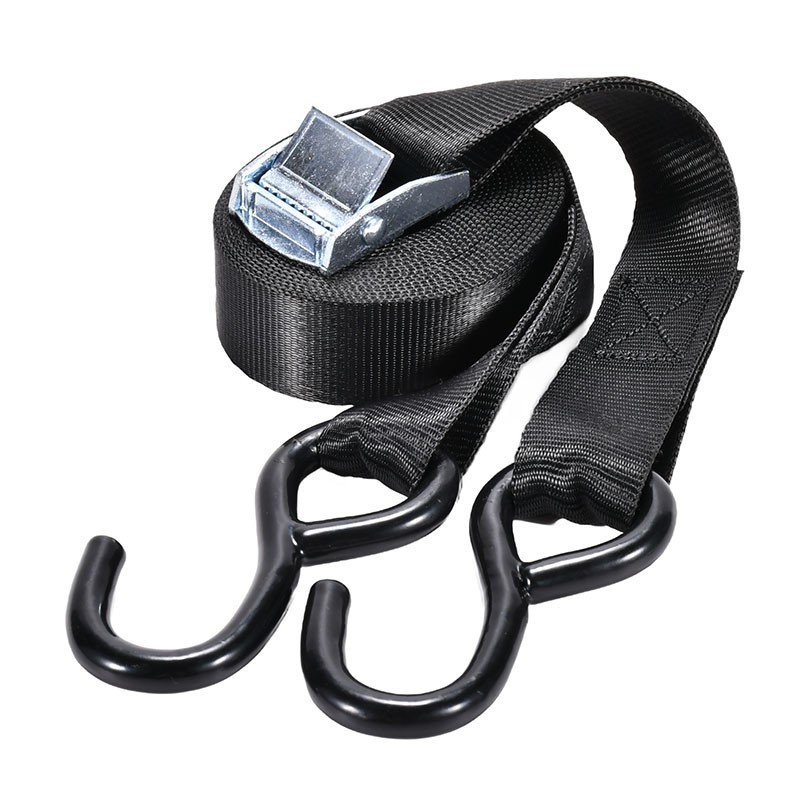 1 Inch Classic Portable Cam Buckle Straps With Rubberized S-hooks