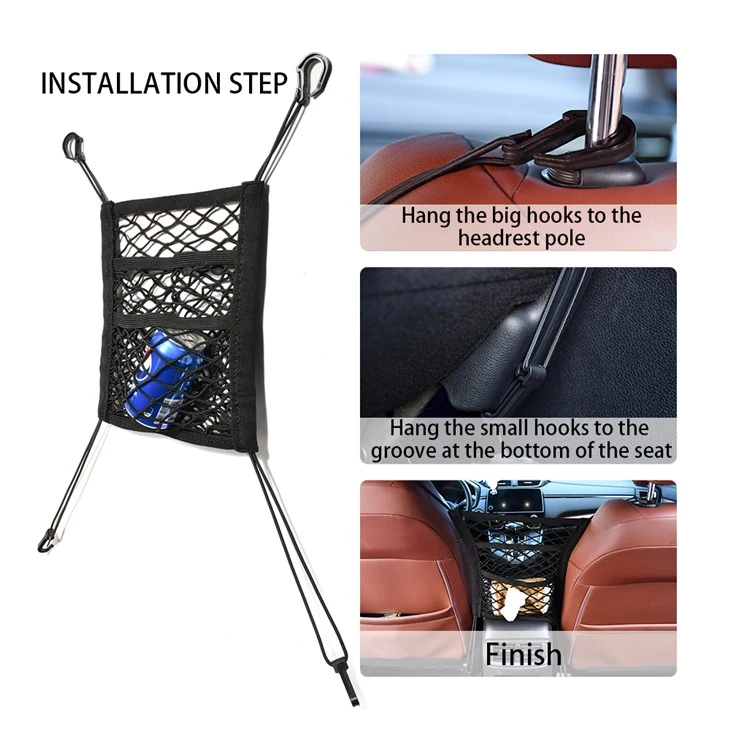 Car Mesh Organizer Net Pocket Handbag Holder Seat Back Bag