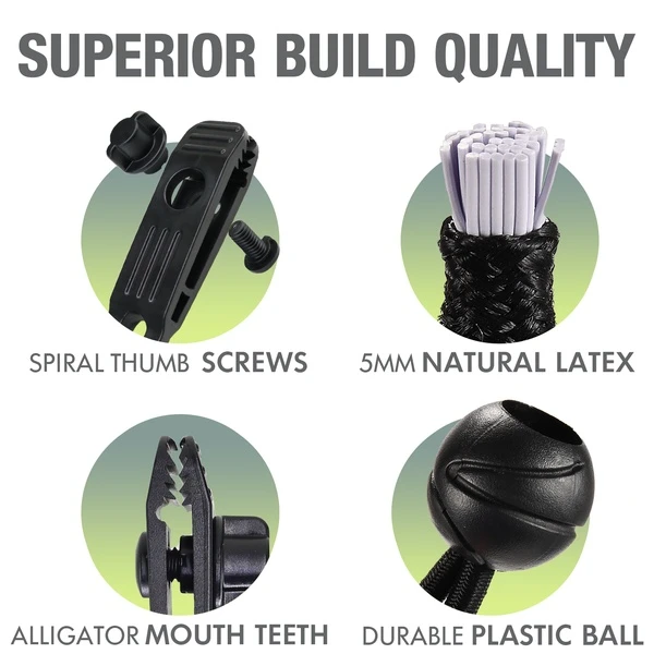 Black Ball Bungee Cords Tarp Clips Set